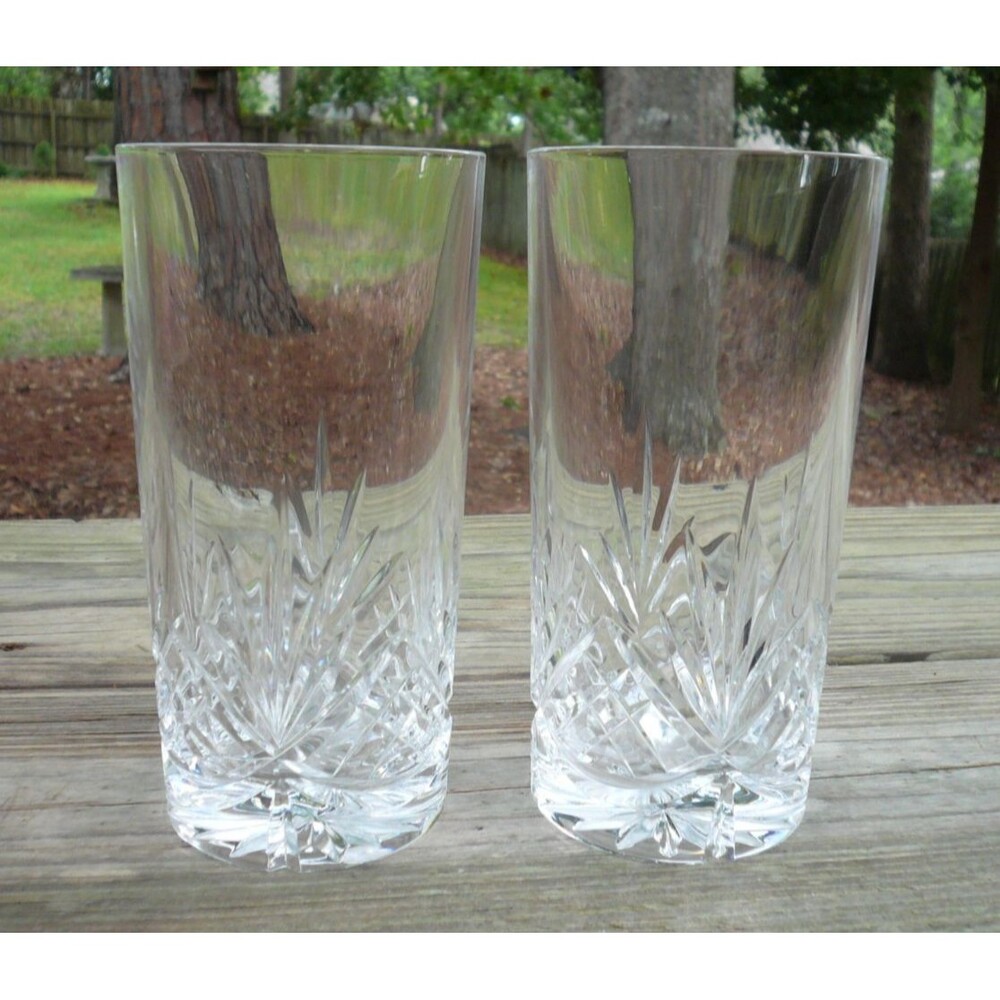 Edinburgh Crystal Stirling Cut Crystal Set(s) of 2 Highball Glasses 5 5/8"
